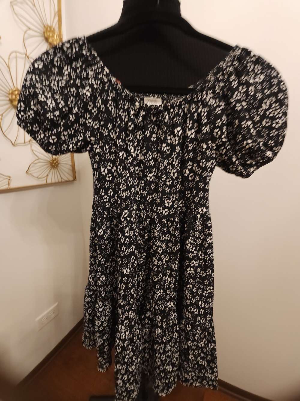 2 Zara Girls Pink Floral Puff-Sleeve Tiered Dresses with Bow - Picture 4 of 9